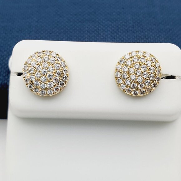 "14K Gold Plated Cubic Zircon Earrings,INUS1BR308 - Picture 1 of 9